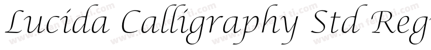 Lucida Calligraphy Std Regular字体转换